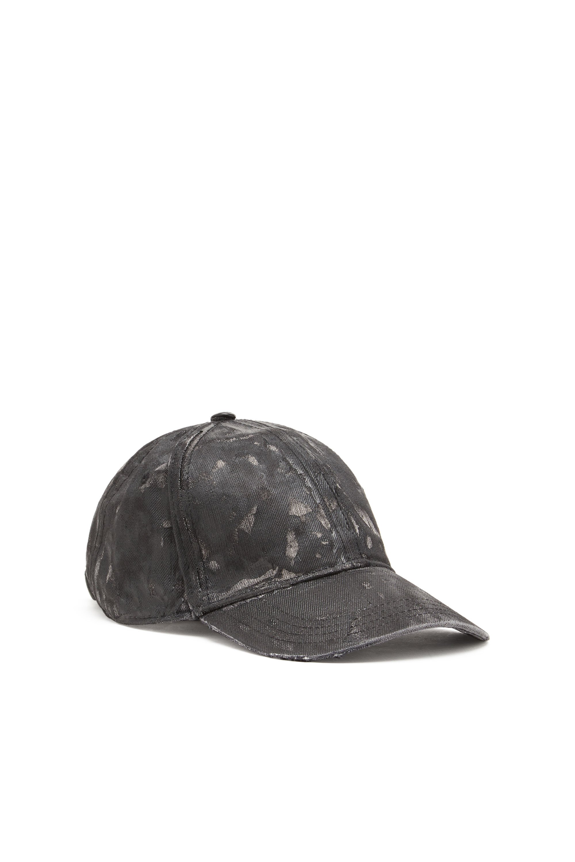 Diesel - C-IRO, Herren Basecap aus behandeltem Denim in Schwarz - 1