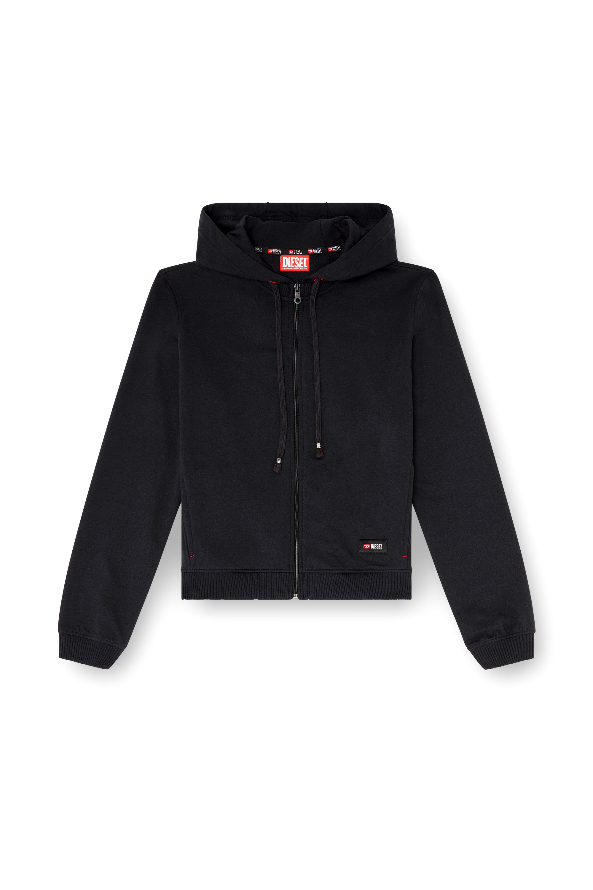 Diesel - HARRIET-D-CORE, Damen Kapuzenpullover aus aufgerauter Baumwollmischung in Schwarz - 3