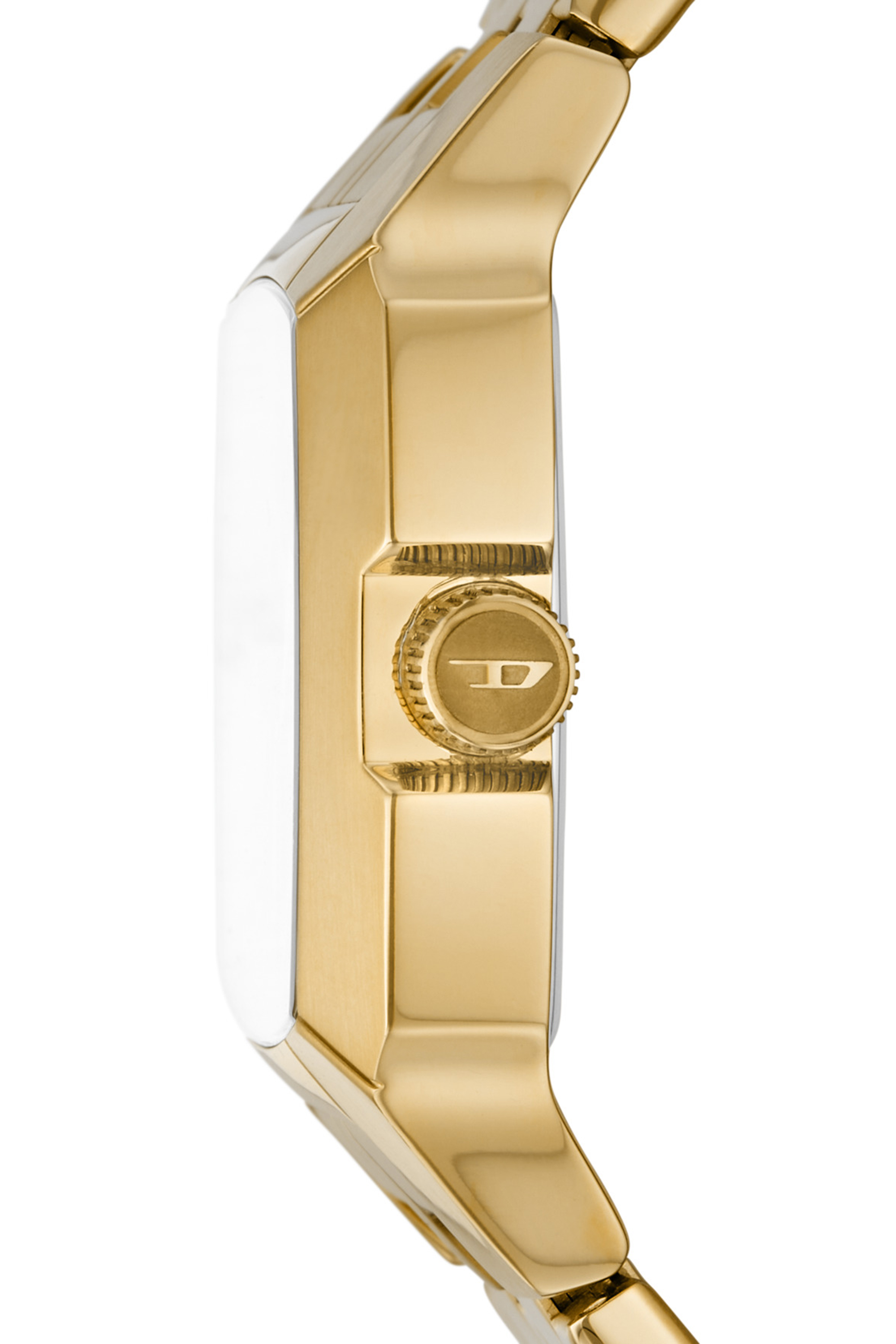 Diesel - DZ2151, Unisex Cliffhanger Armbanduhr aus goldfarbenem Edelstahl in Gold - 3