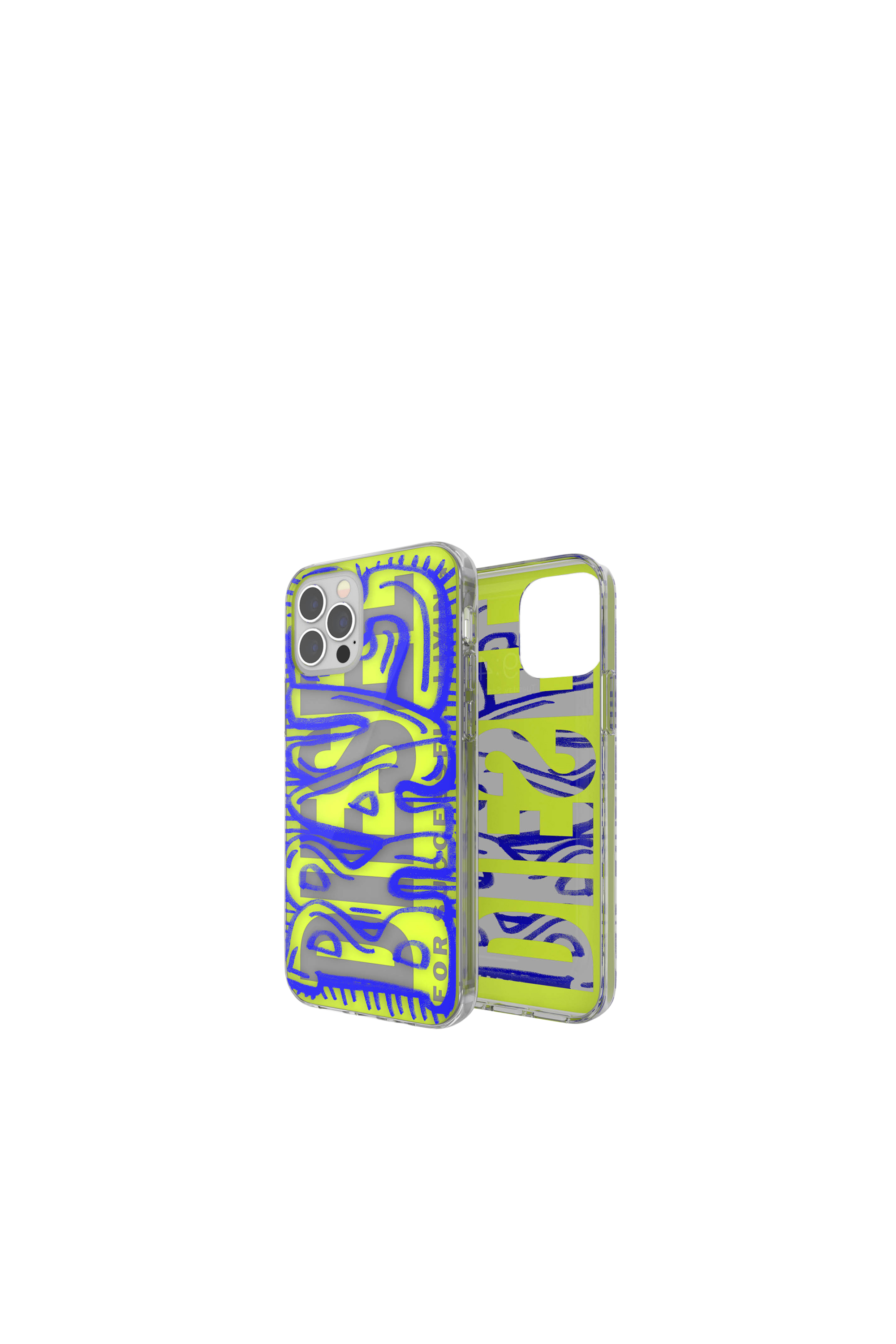 Diesel - 42564 STANDARD CASE, Unisex Handycase aus ultraleichtem TPU  f&uuml;r iPhone 12/12 Pro in Blau/Gr&uuml;n - 1