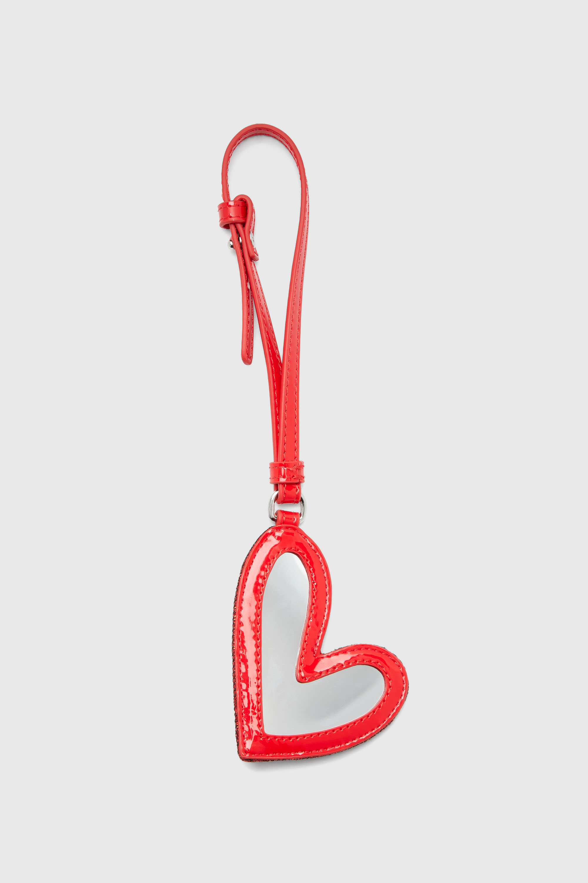 Diesel - PLAY MIRROR, Damen Herzanh&auml;nger mit Logo aus Metall in Rot - 2