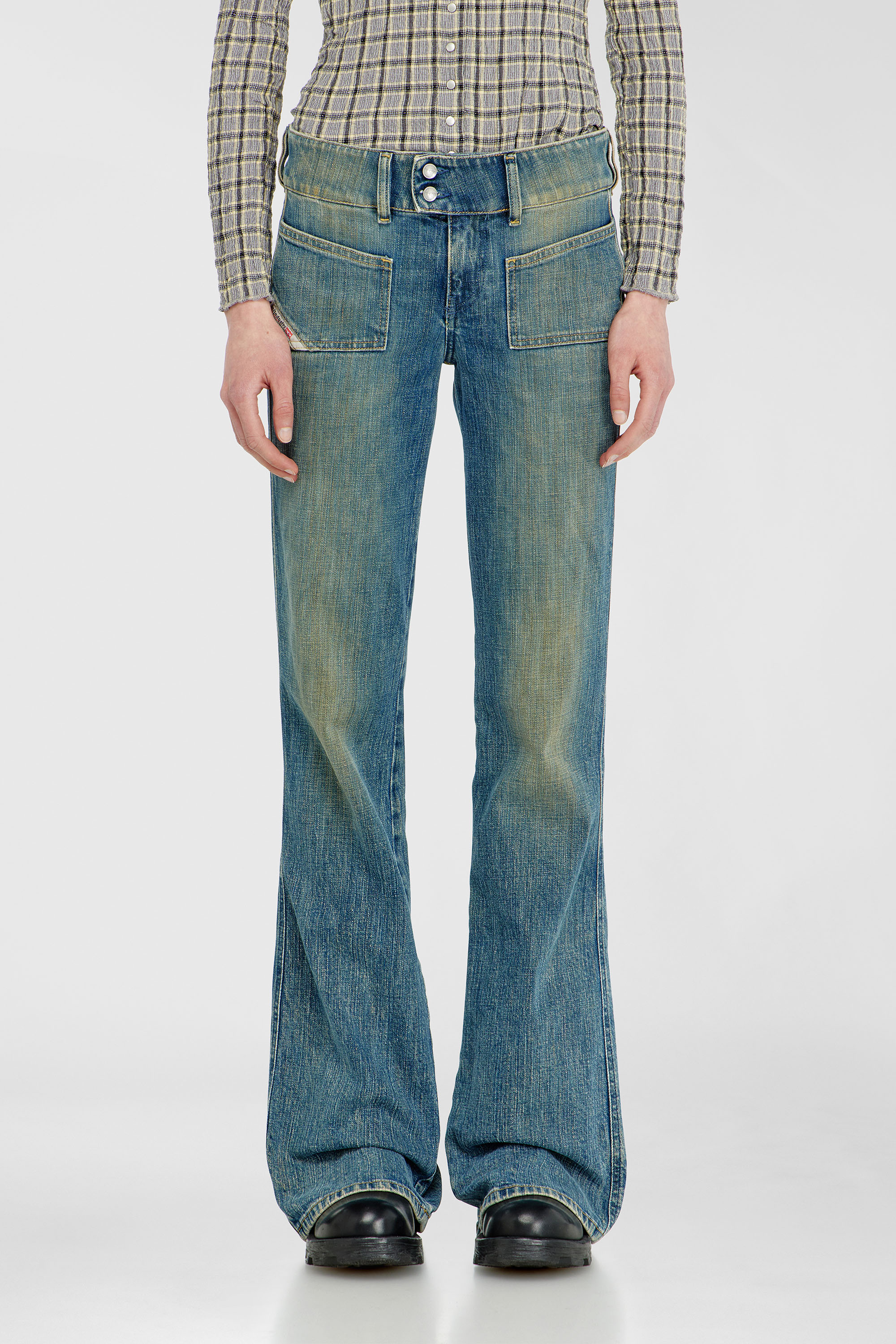 Diesel - Damen Bootcut Jeans D-Hush 007EJ, Mittelblau - 2