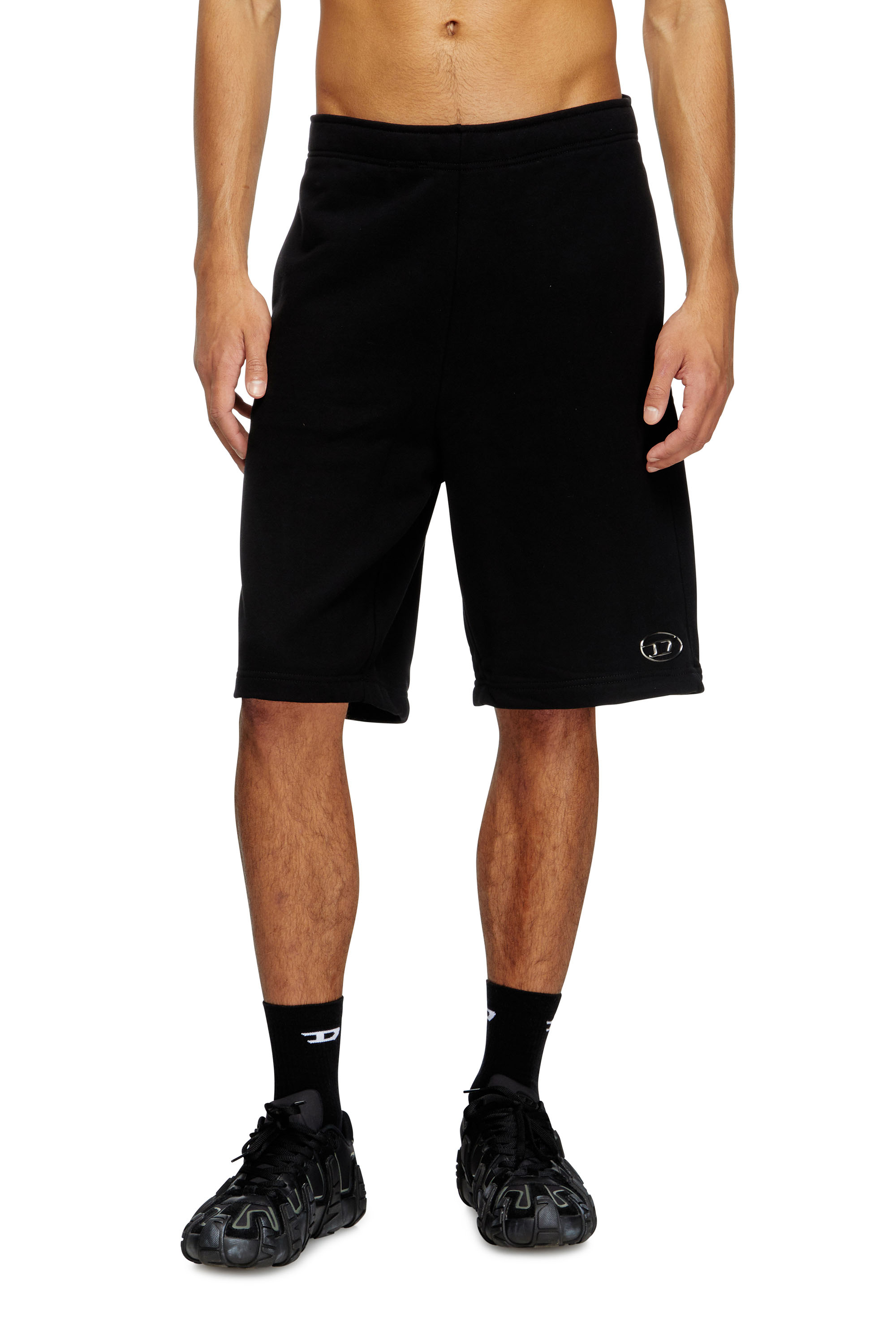 Diesel - P-MARSHY-OD, Herren Sweatshorts mit Spritzguss-Logo in Schwarz - 2