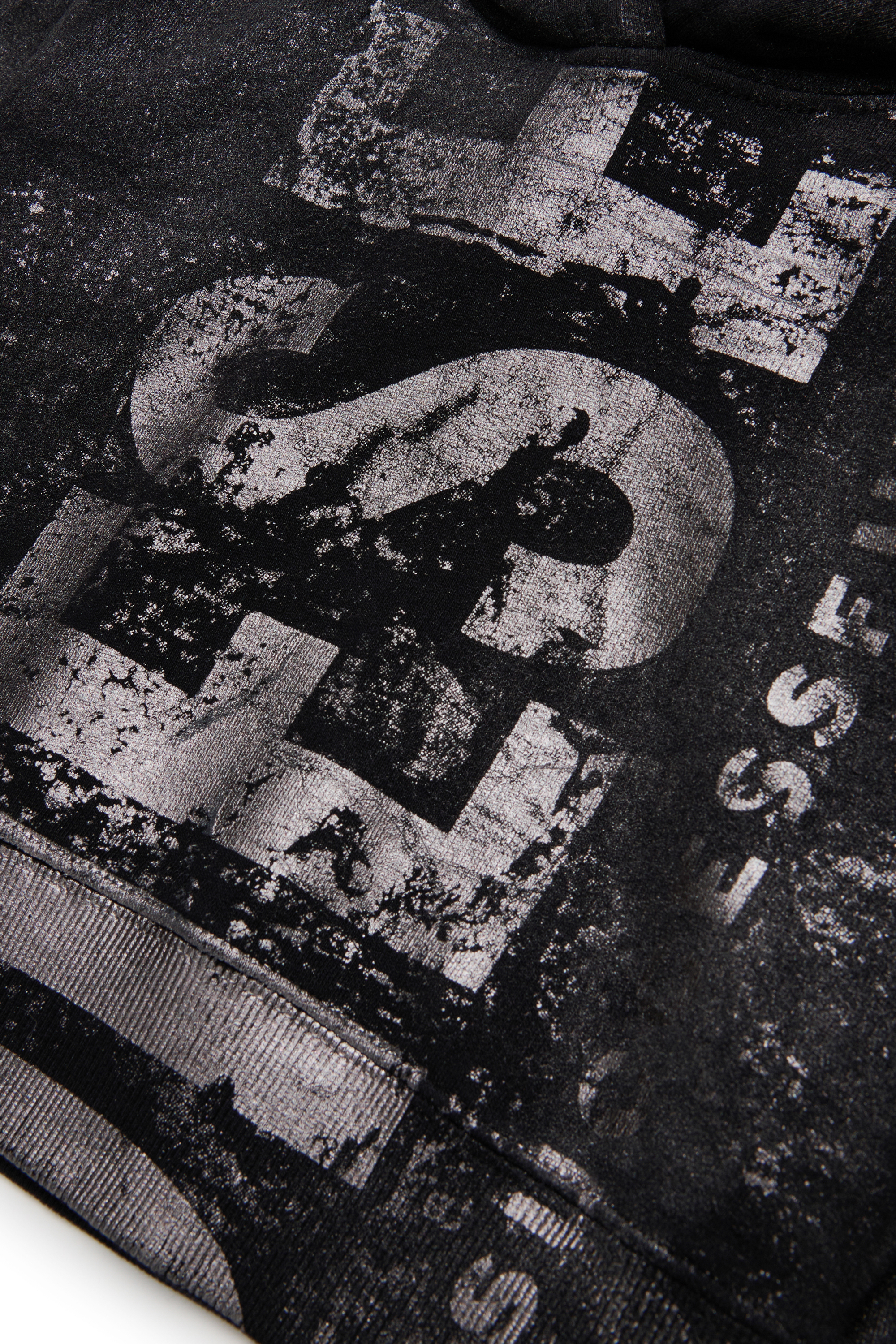 Diesel - SLIMPHOOD, Damen Baumwoll-Hoodie mit Logo-Print in Schwarz - 4