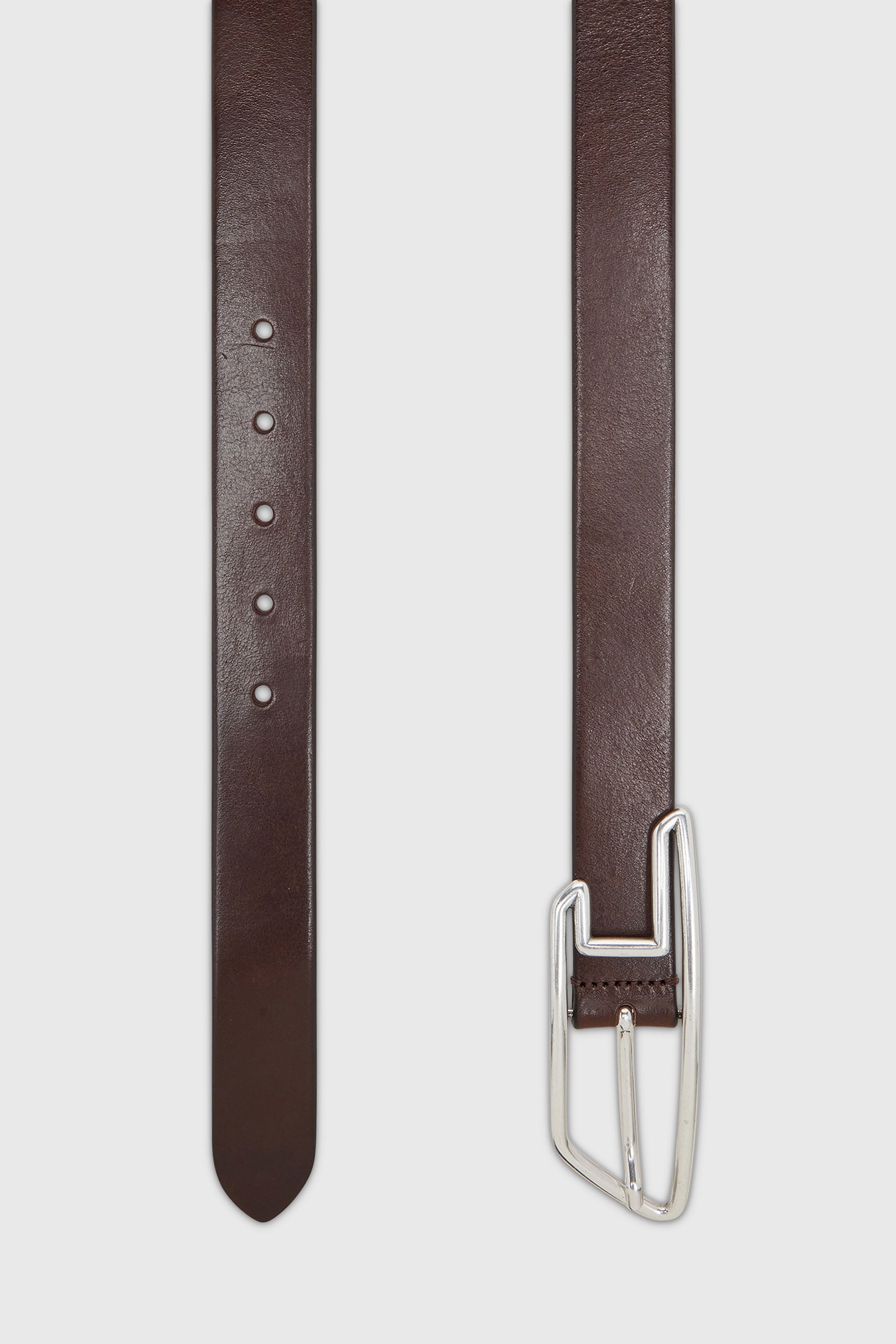 Diesel - B-D LINE 30, Unisex 3 cm breiter Lederg&uuml;rtel mit D-Logo-Schnalle in Braun - 2