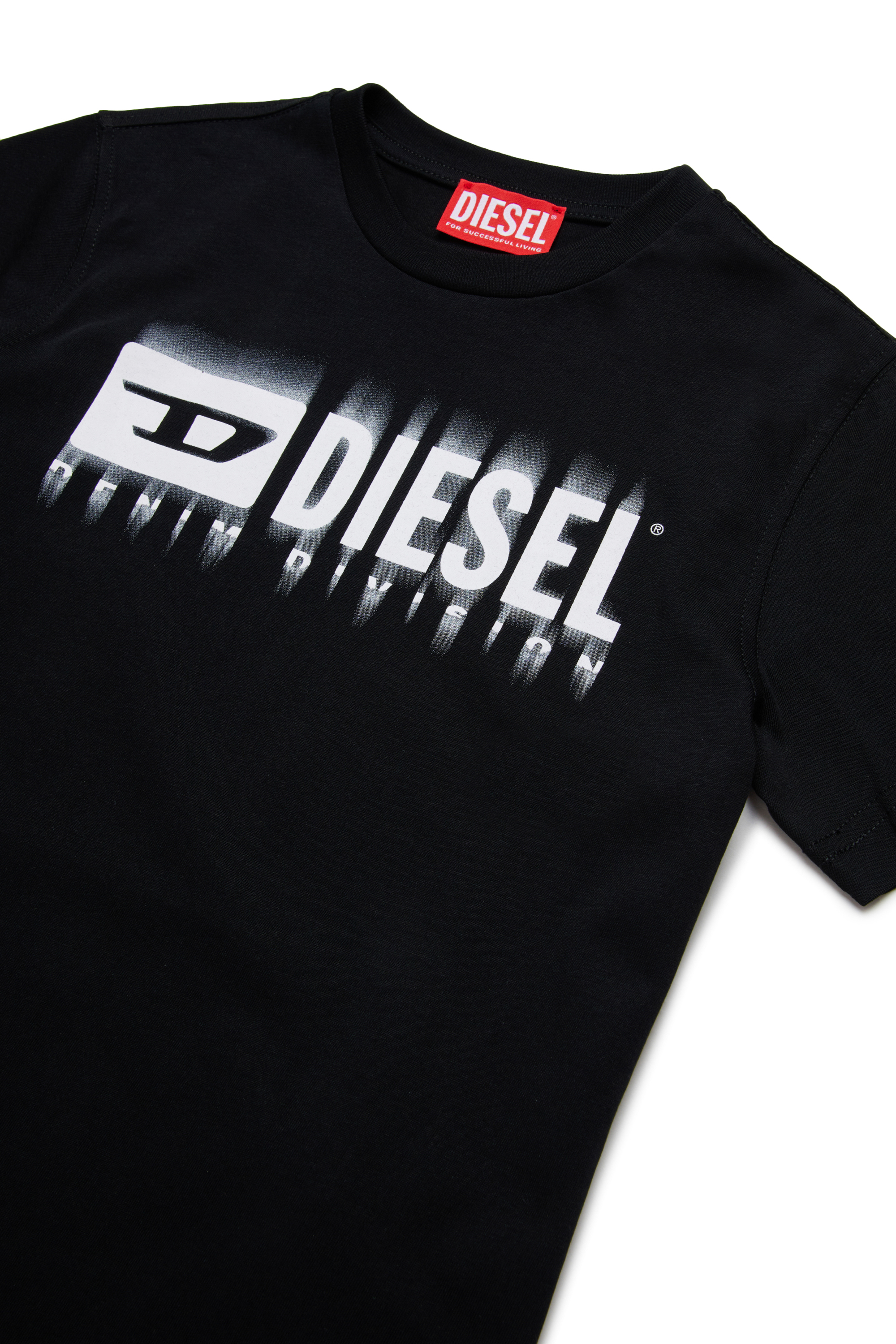 Diesel - TDIEGORL6, Herren T-Shirt mit verschmiertem Logo in Schwarz - 3