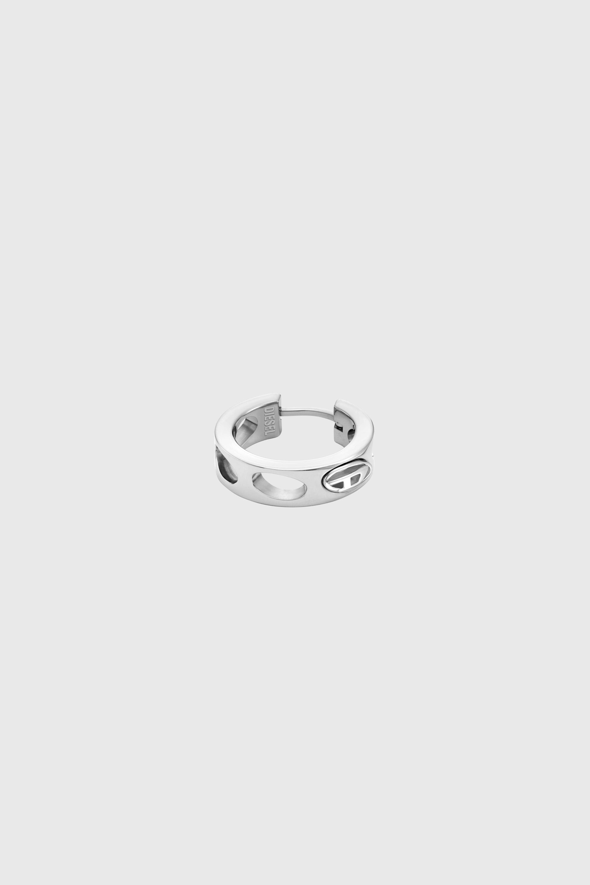 Diesel - DX166440 JEWELLERY, Unisex Edelstahl-Creolen in Silber - 3