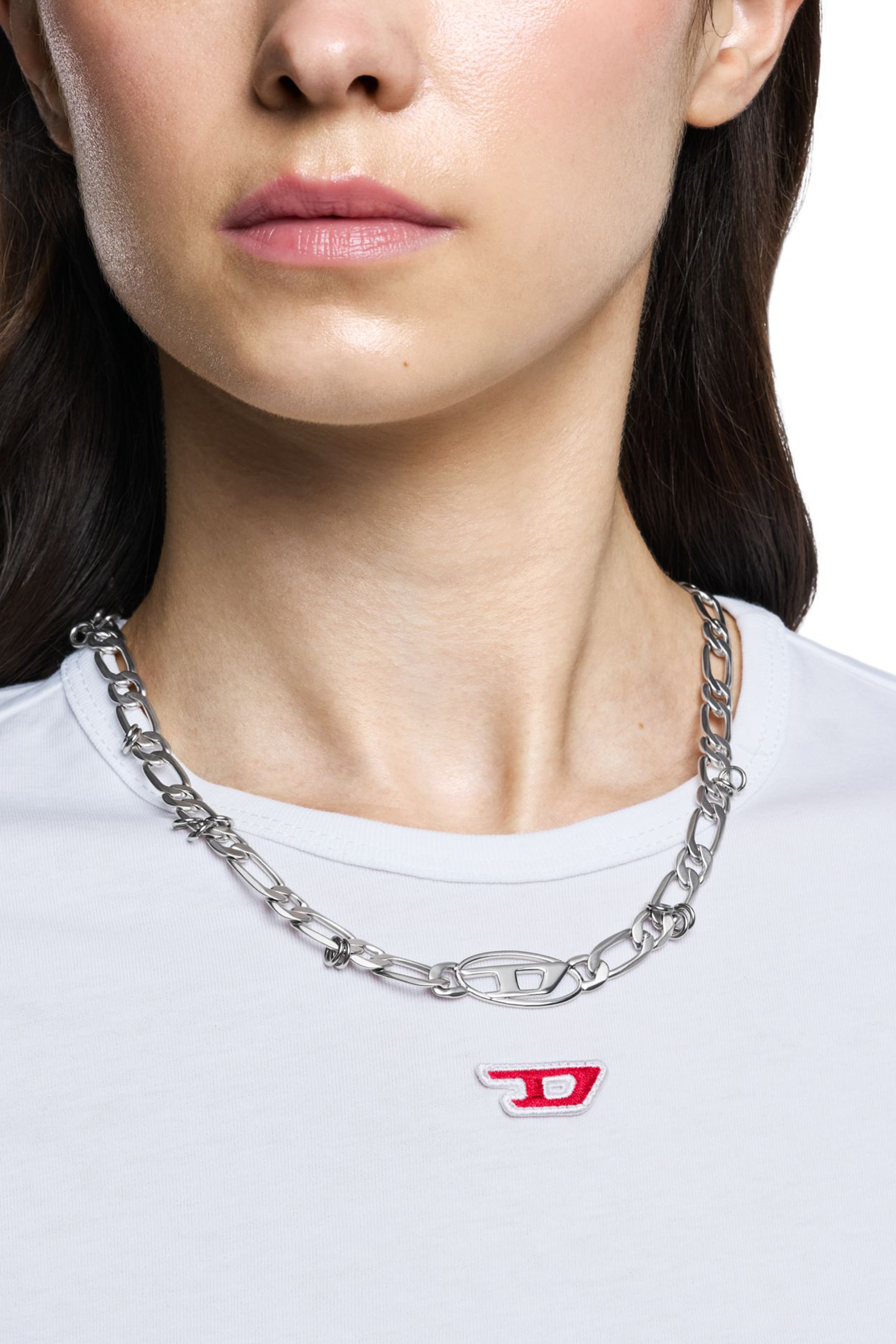 Diesel - DX1600040, Unisex Halskette aus Edelstahl und Messing in Silber - 3