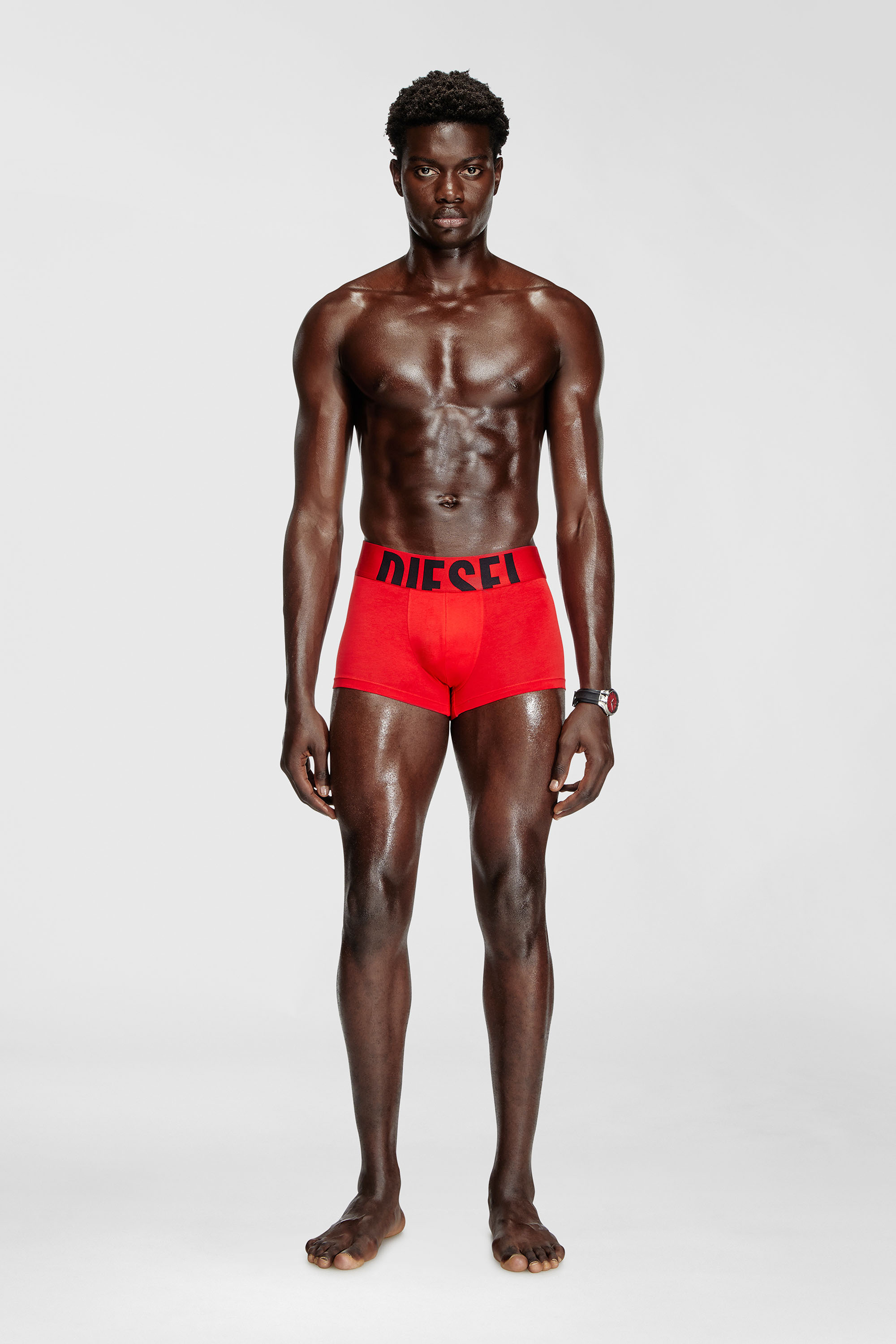 Diesel - UMBX-DAMIENTHREEPACK-5.5EL, Herren Retropants im Dreierpack aus Baumwollstretch in Rot/Schwarz - 1
