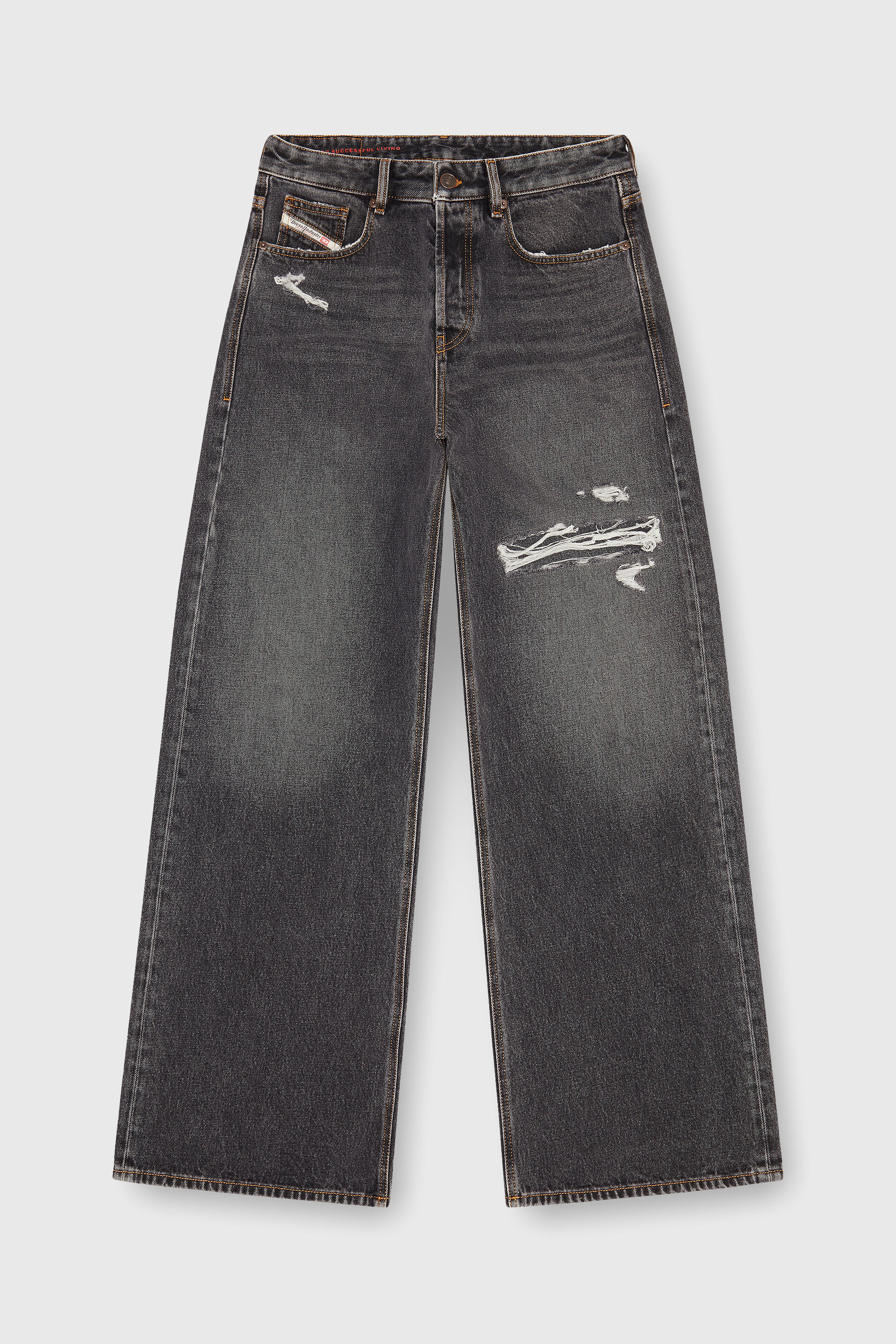Diesel - Herren Relaxed Jeans D-Rise 007F6, Schwarz/Dunkelgrau - 4