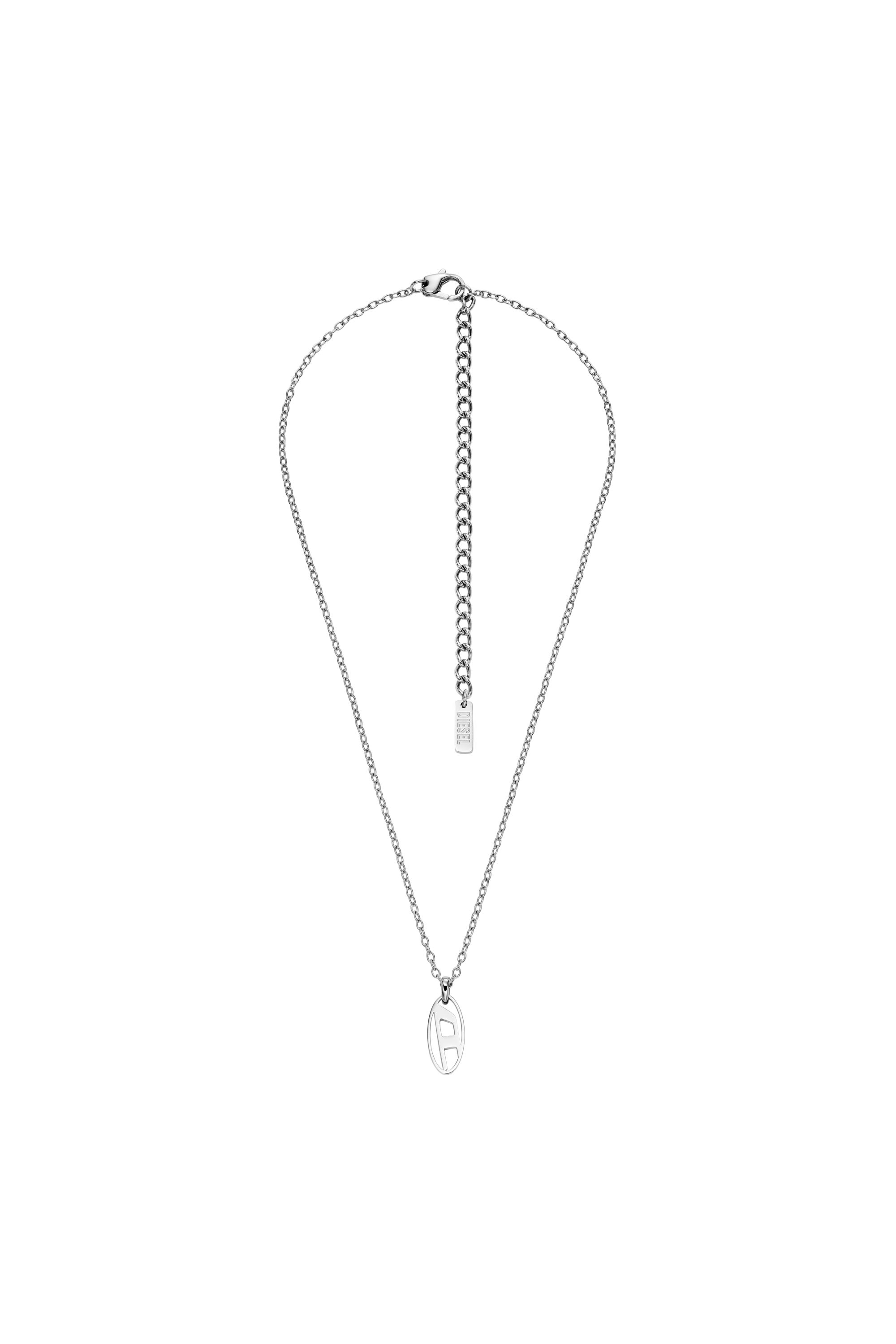 Diesel - DX1661040 JEWELLERY, Unisex Anhänger-Halskette aus Edelstahl in Silber - 1