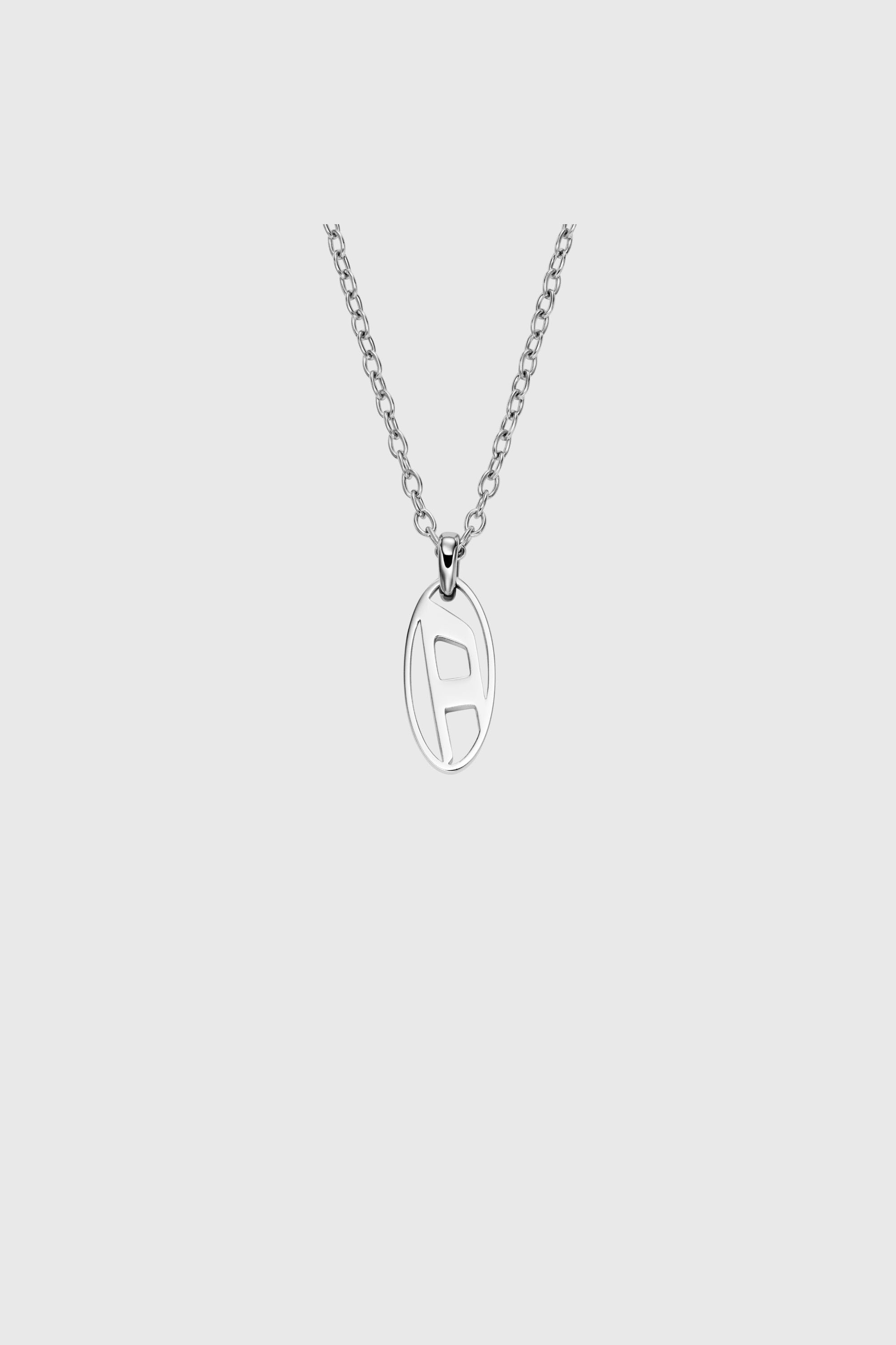 Diesel - DX1661040 JEWELLERY, Unisex Anh&auml;nger-Halskette aus Edelstahl in Silber - 2