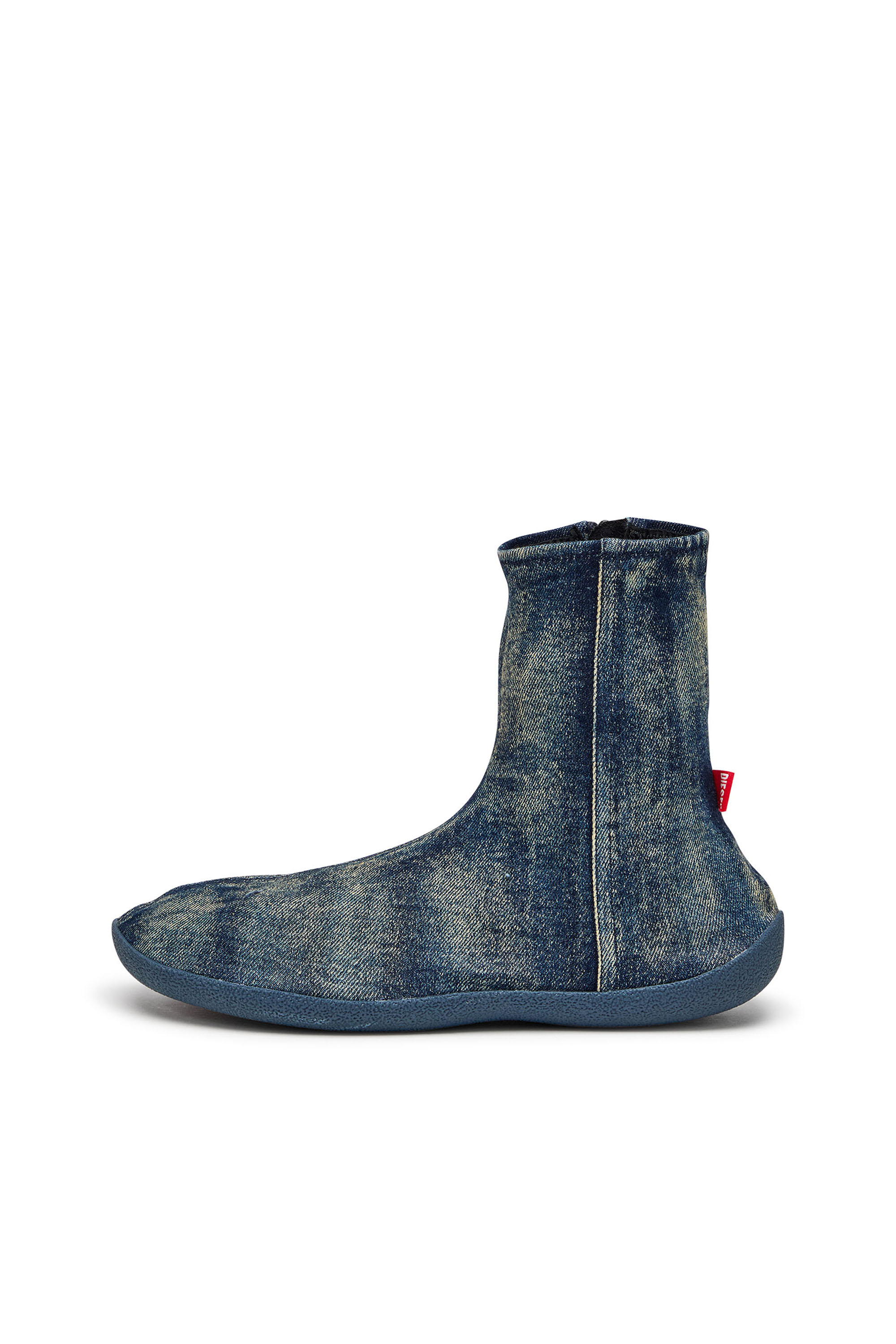 Diesel - D-SHOCK BT, Herren Sockenstiefel aus solarisiertem Denim in Blau - 7