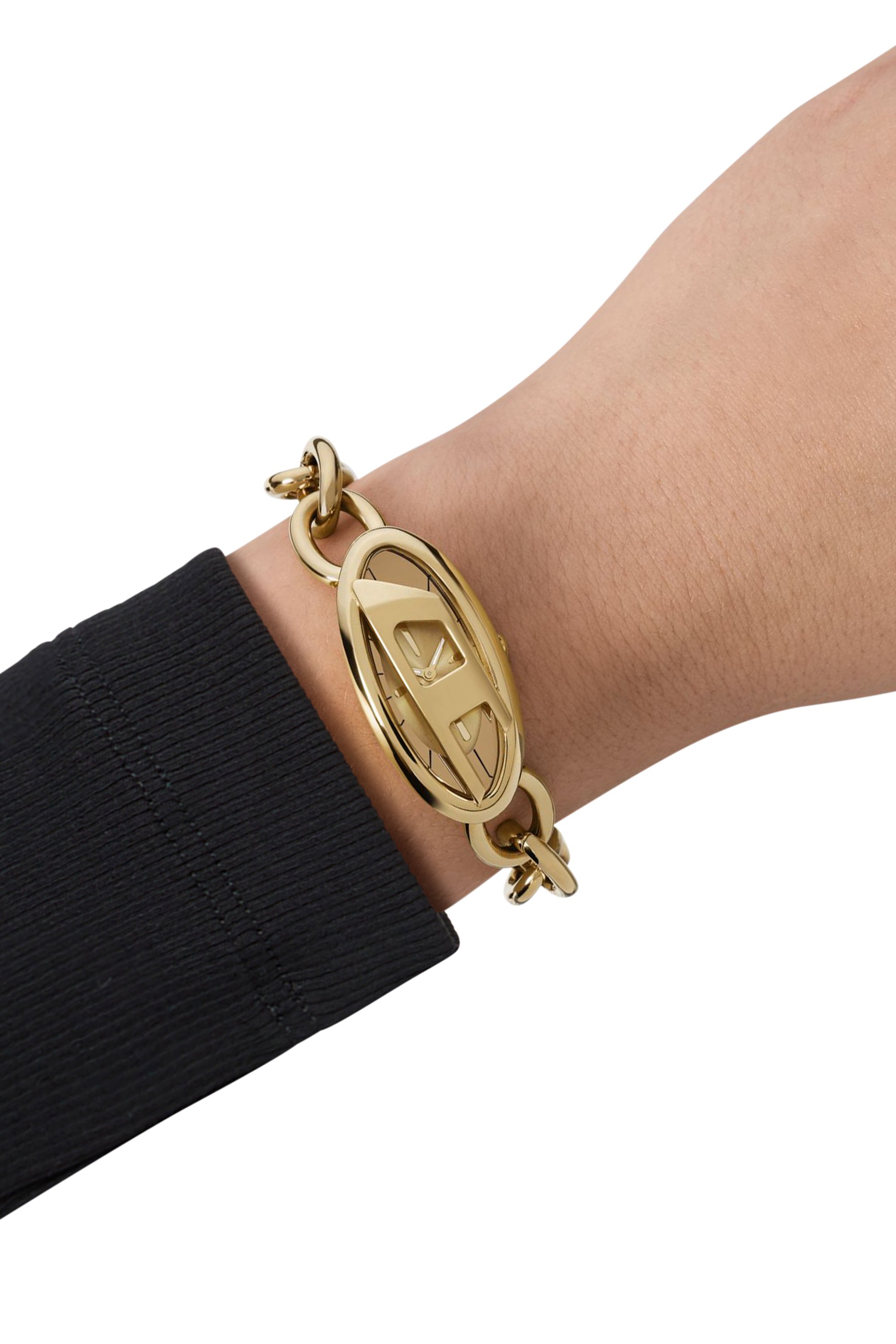 Diesel - DZ5611 WATCH, Damen D-Era Armbanduhr aus goldenem Edelstahl mit zwei Zeigern in Gold - 4